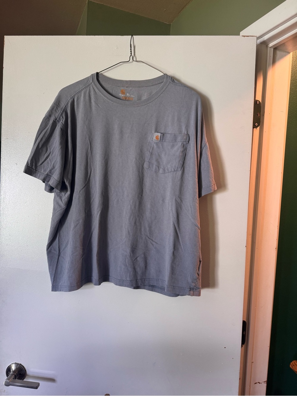 Carhartt Men’s Short Sleeve Pocket Tee — Light Gray